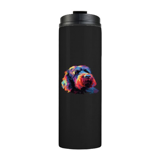 Colorful Russian Black Terrier Thermal Tumblers