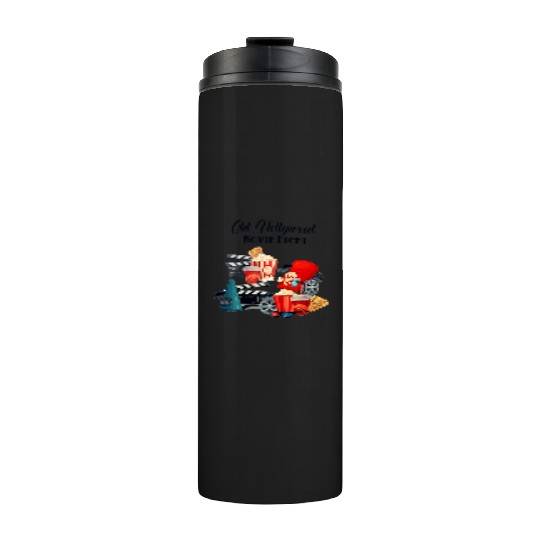 Popcorn Vintage Movie Night Thermal Tumblers
