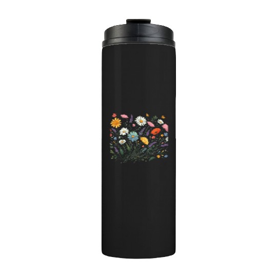 Botanical Bliss Wildflower Bouquet Nature Lover Thermal Tumblers