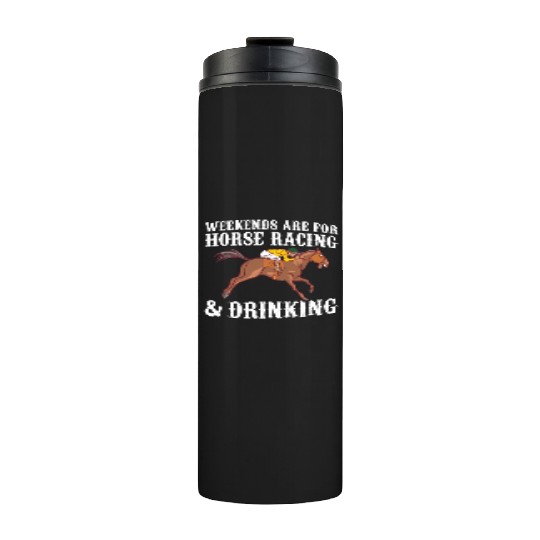 Funny Kentucky derby horse racing jockey Thermal Tumblers