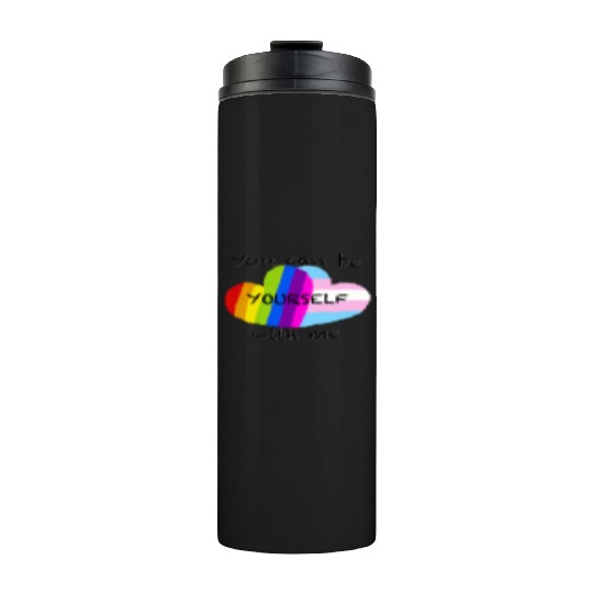 Pride hearts - You can be yourself with me Thermal Tumblers