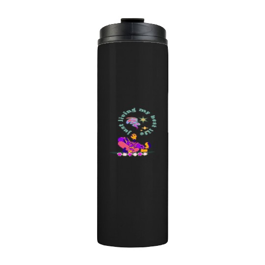 Purple Retro Hotdog Illustration Thermal Tumblers
