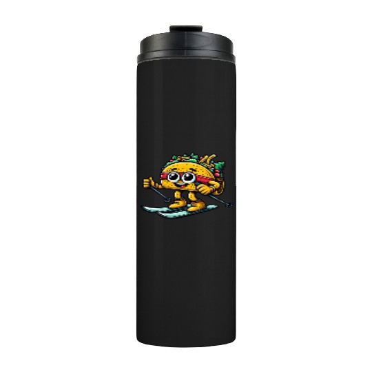 Taco on Skis Downhill Winter Thermal Tumblers