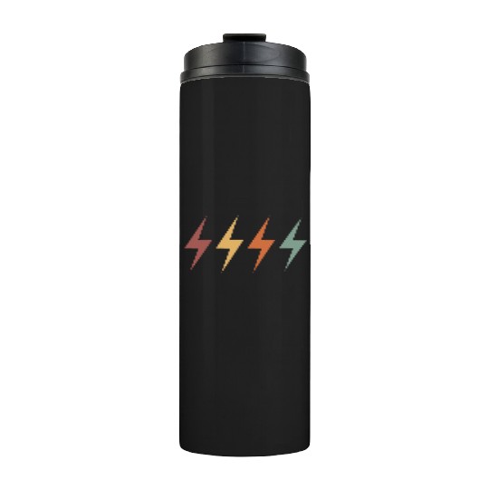 retro vintage colourful lightning Bolt Thermal Tumblers