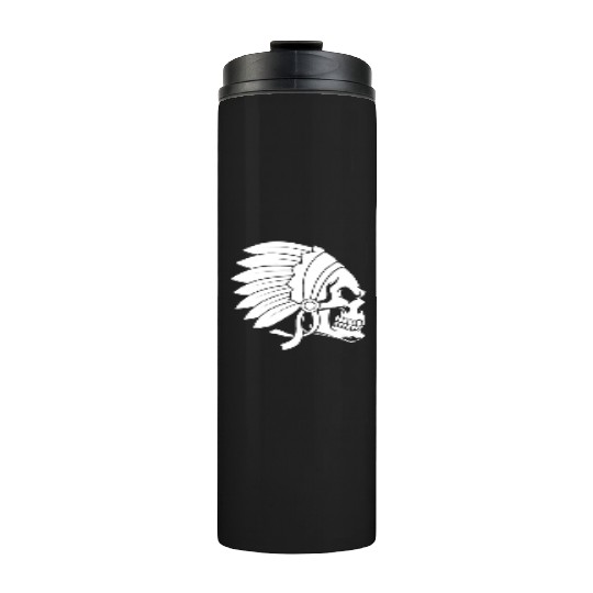 Indigenous Native American Skull Head Thermal Tumblers