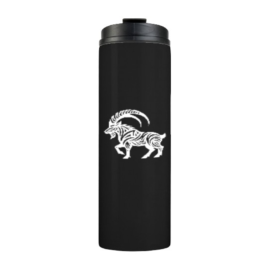 Capricorn Tattoo Style Thermal Tumblers