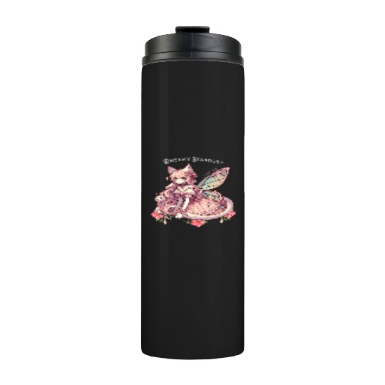 Enchanted Dreamy Stardust-A Cat Fairycore Fantasy Thermal Tumblers