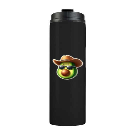 avocado wears hat Thermal Tumblers