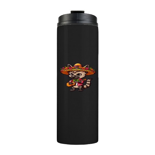 Cinco de Mayo Hyena Mariachi Guitar Thermal Tumblers
