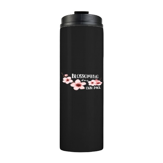 Spring floral Thermal Tumblers Elegant Cherry Blossom Design