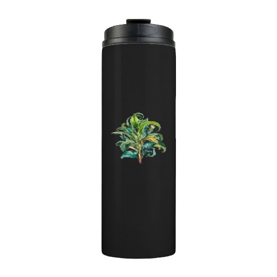 Watercolor Plant Hand Painted Thermal Tumblers