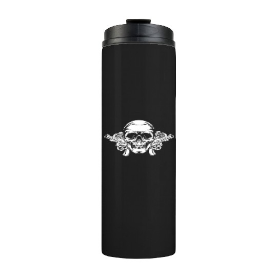 Skeleton Roses Guitar Skull Roses Guns Thermal Tumblers