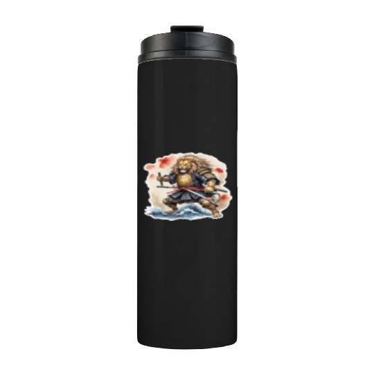 Lion samurai style Thermal Tumblers