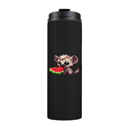 Hyena with Watermelon Summer Fruit Thermal Tumblers