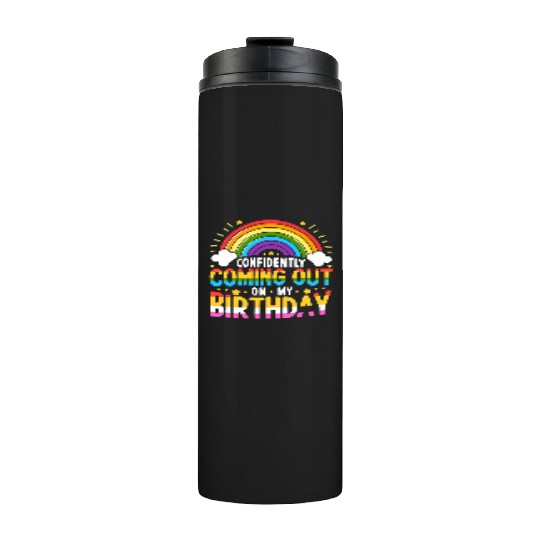Birthgay Gay Pride Flag Pride Month Equal Rights Thermal Tumblers