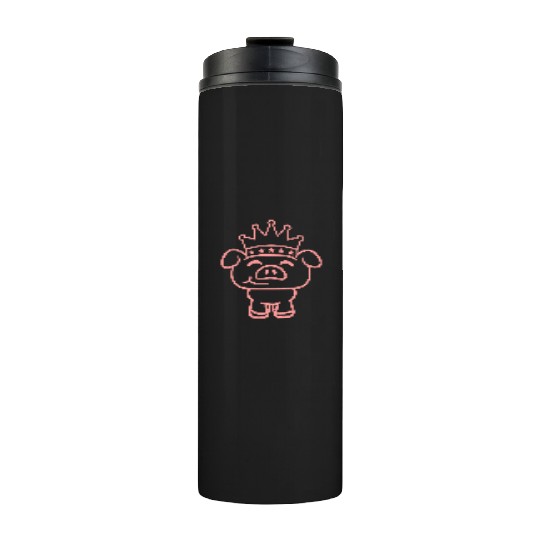Pig King Queen Crown Prince Princess Piggy Piglet Thermal Tumblers