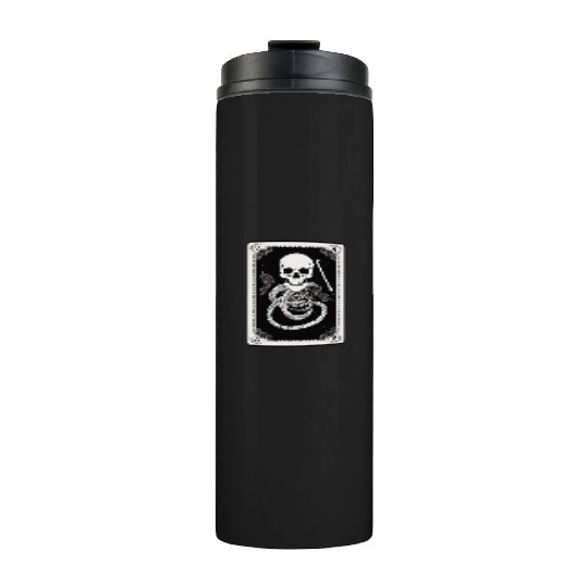Skull Tarot Card Reader Astrology Occult Thermal Tumblers
