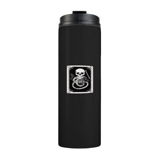 Skull Tarot Card Reader Astrology Occult Thermal Tumblers