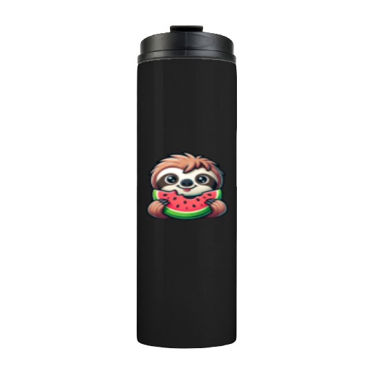 Sloth Summer Fruit Melon Thermal Tumblers