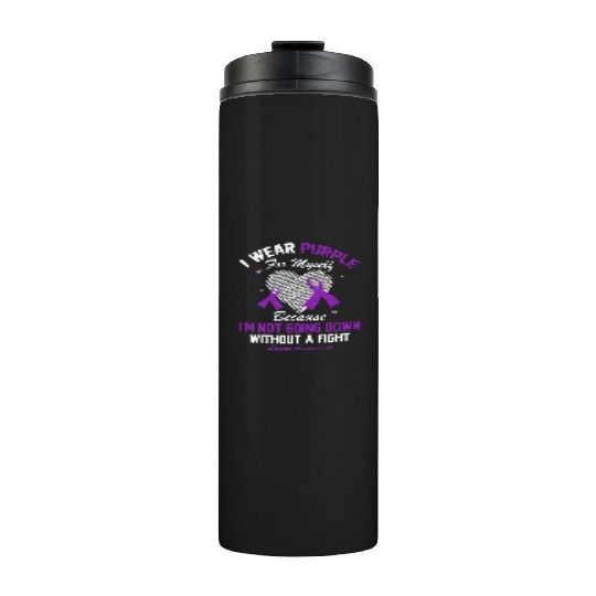 I Wear Purple For Myself Lupus Awareness Heart Thermal Tumblers