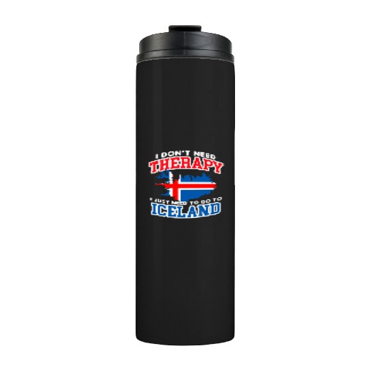 Iceland Flag Embrace The Northern Lights Design Thermal Tumblers