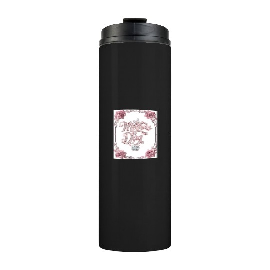 1Mother's Day is written in clear glass Thermal Tumblers