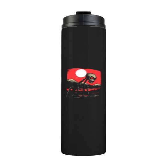 Japan Red Sun Horror: Skull Creature Thermal Tumblers