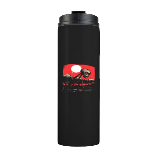Japan Red Sun Horror: Skull Creature Thermal Tumblers