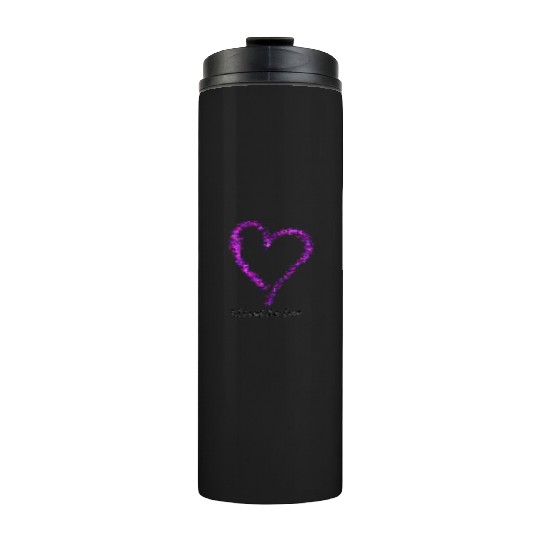 Spread the Love Glitter Heart Thermal Tumblers