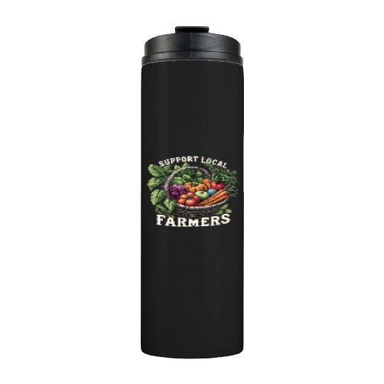 Farmers Market Farmer Agriculture Farming Food Thermal Tumblers