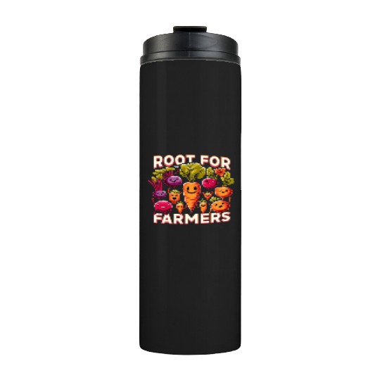 Farmers Market Farmer Agriculture Farming Food Thermal Tumblers