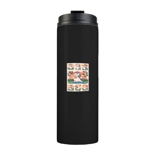 Unicorn Yoga Sunset Lake Rainbow Thermal Tumblers