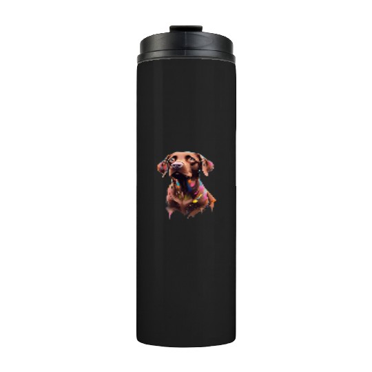 "Beau" Chocolate Labrador Retriever, Dog, Puppy Thermal Tumblers