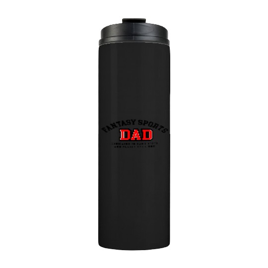 fantasy sports dad college font Thermal Tumblers