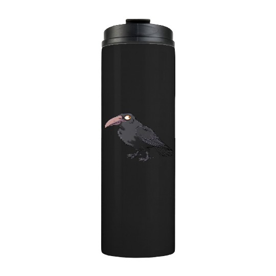 Majestic Raven with Orange Eyes Thermal Tumblers