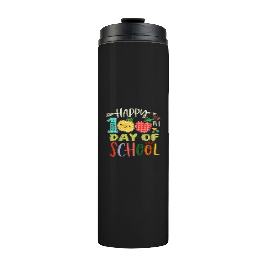 Happy 100th Day of School Kindergarten Teacher Thermal Tumblers