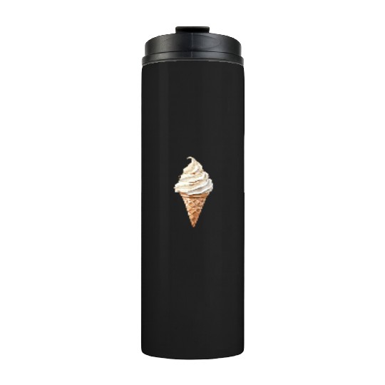 Swirled Vanilla Ice Cream Cone Delight Thermal Tumblers