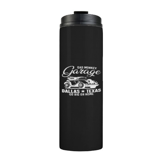 Monkey Garage Gas Station Blood Sweat and Beers Thermal Tumblers