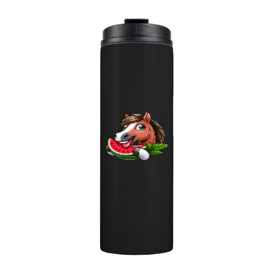 Horses Horse Lover Farmer Melon Summer Thermal Tumblers