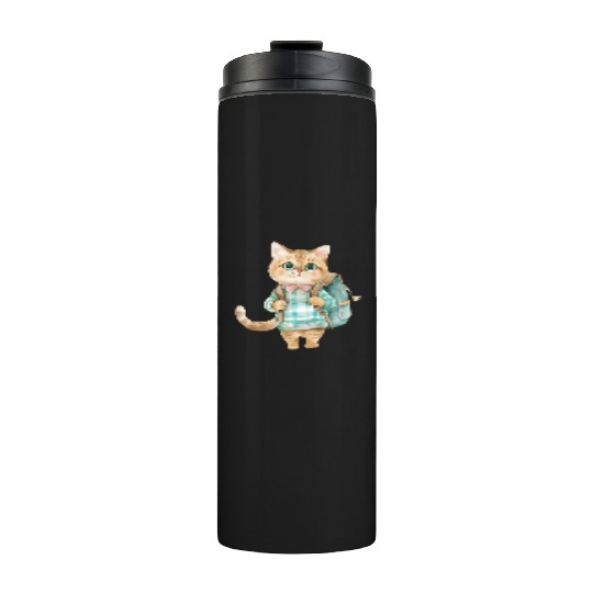 Watercolor Cute School Animals, Back to School Thermal Tumblers