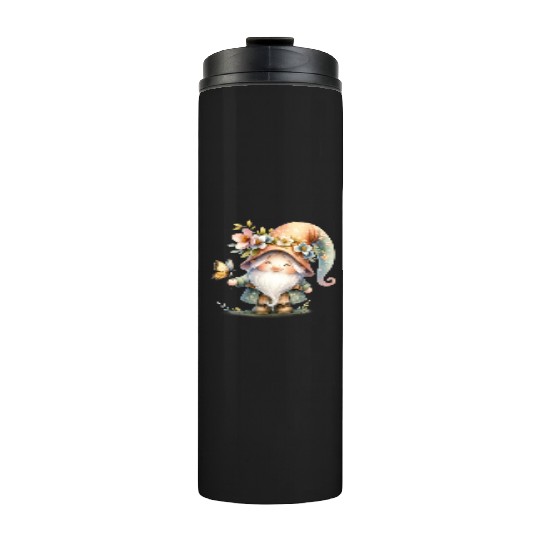 Cute Gnomes Clipart - Adorable Garden Gnome Thermal Tumblers
