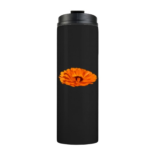 orange flower marigold Thermal Tumblers