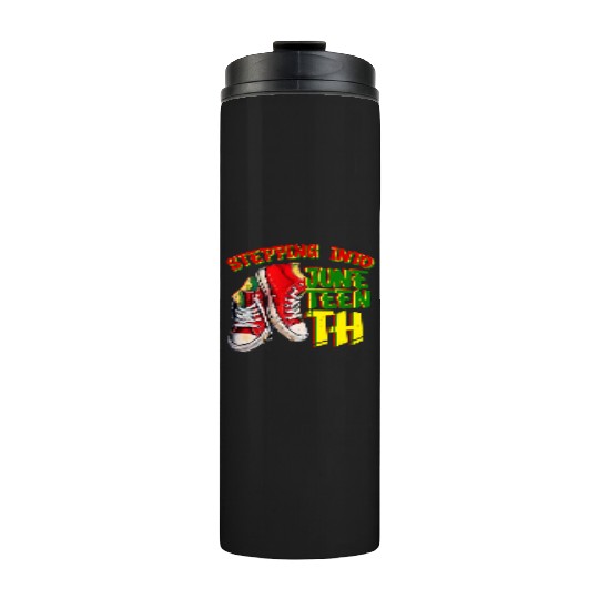 Stepping into Juneteenth Freedom Black History Thermal Tumblers
