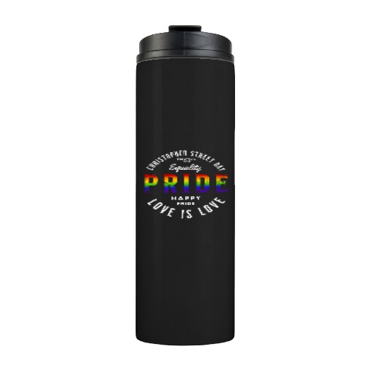 Love Is Love Gay Pride Colors Of Rainbow LGBTQ+ Thermal Tumblers
