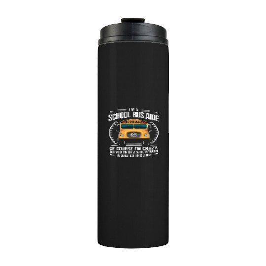 School Bus Aide Funny Back to School Thermal Tumblers