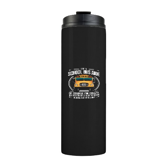 School Bus Aide Funny Back to School Thermal Tumblers