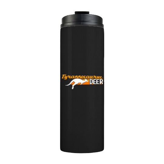 Funny Kangaroo Tyrannosaurus Deer Illustration for Thermal Tumblers