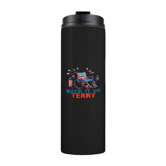 Back Terry Fireworks 4th July Thermal Tumblers