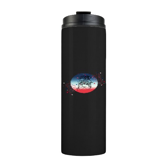 4th Of July Fireworks Messy Bun Thermal Tumblers