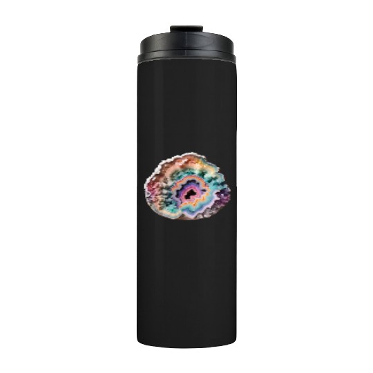 Fantasy Pastel Rainbow Geo Stone Crystal Thermal Tumblers